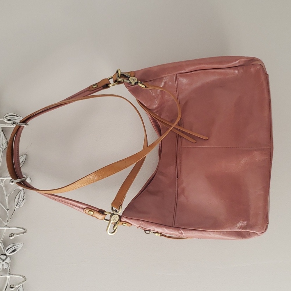 Hobo International Delilah Pink Leather Shoulder Convertible Bag